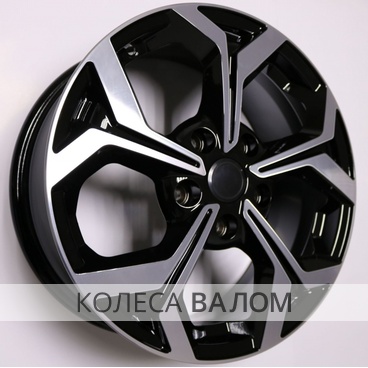 Khomen Wheels KHW1606 (Kaptur) 6.5x16 5x114.3 ET50 66.1 Black-FP