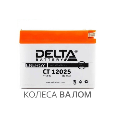 DELTA CT12025 12В 6ст 2,5 а/ч оп YT4B-BS